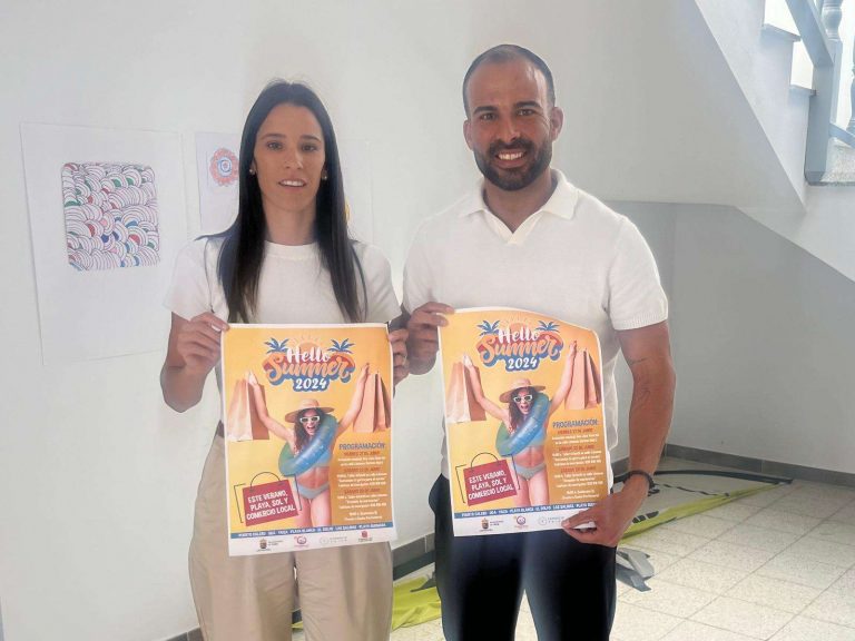 Daniel Medina y Aroa Ravelo, responsables de las áreas de Comercio del Ayuntamiento y Cabildo, respectivamente