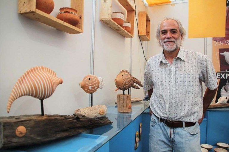 Imagen de archivo de Tino Alemán en la Feria de Artesanía de Lanzarote en 2019