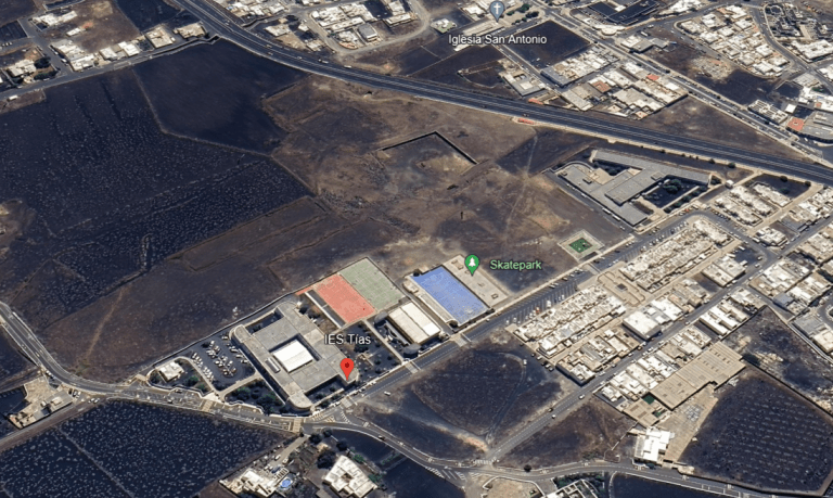 zona IES Tías y terreno futuro parque Los Lirios