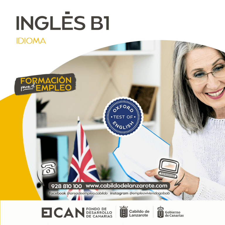 INGLÉS B1 FORMACIÓN PARA EL EMPLEO CABILDO LANZAROTE