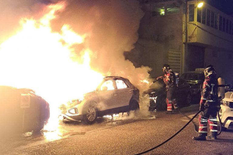 Imagen facilitada por el Consorcio de Seguridad y Emergencias de Lanzarote sobre estos incendios, registrados el pasado octubre en el barrio de Altavista