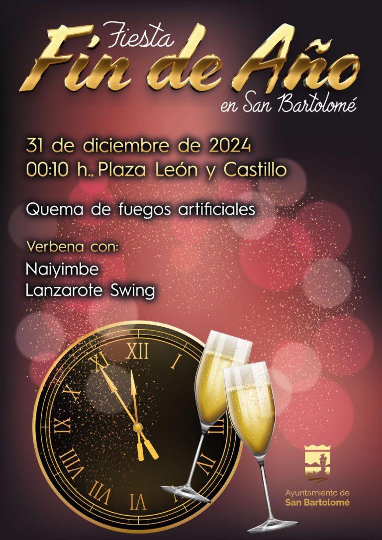 Cartel Fiesta de Fin de An?o San Bartolome?