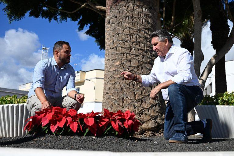 El Ayuntamiento de Arrecife embellece los espacios públicos y jardines de los barrios con 12