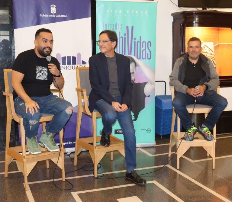 Kike Pérez junto a Cristóbal de la Rosa (centro) y Francisco Chinea