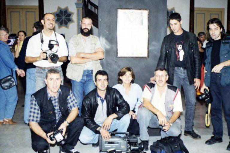 Varios fotoperiodistas, entre los que figuran Jose? Luis Carrasco, Jesu?s Porteros, Pepe Vera o Jesús Betancort