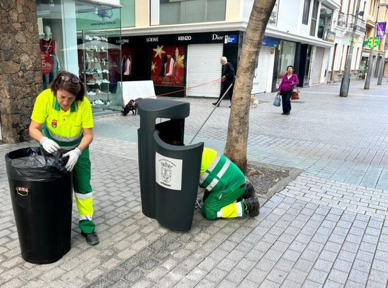 Instalación nuevas papeleras
