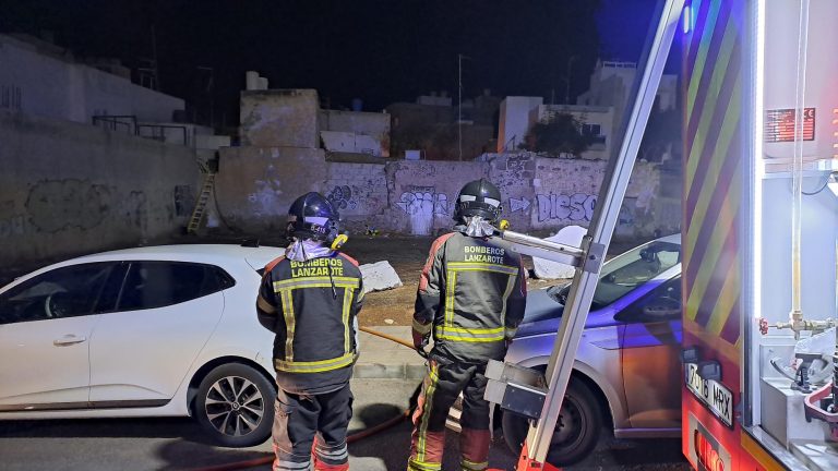 Imagen del incendio en la Calle Inés