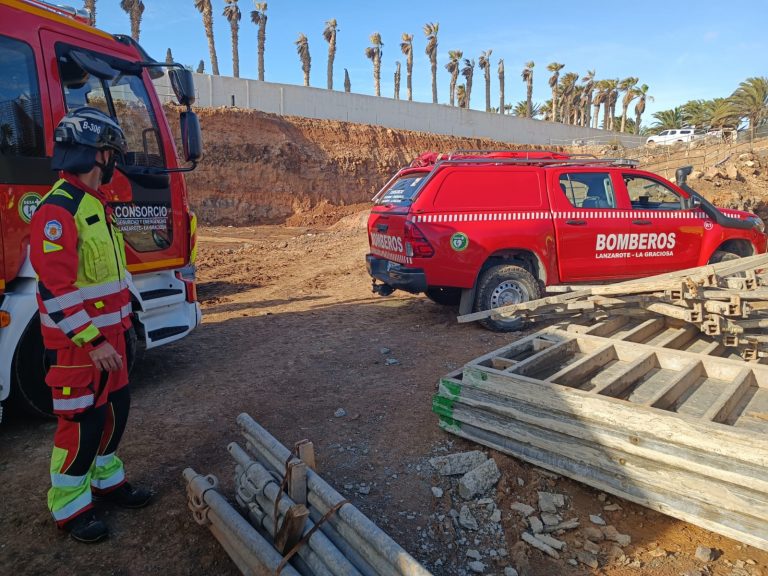 Imagen del suceso en el hotel en obras de Costa Teguise