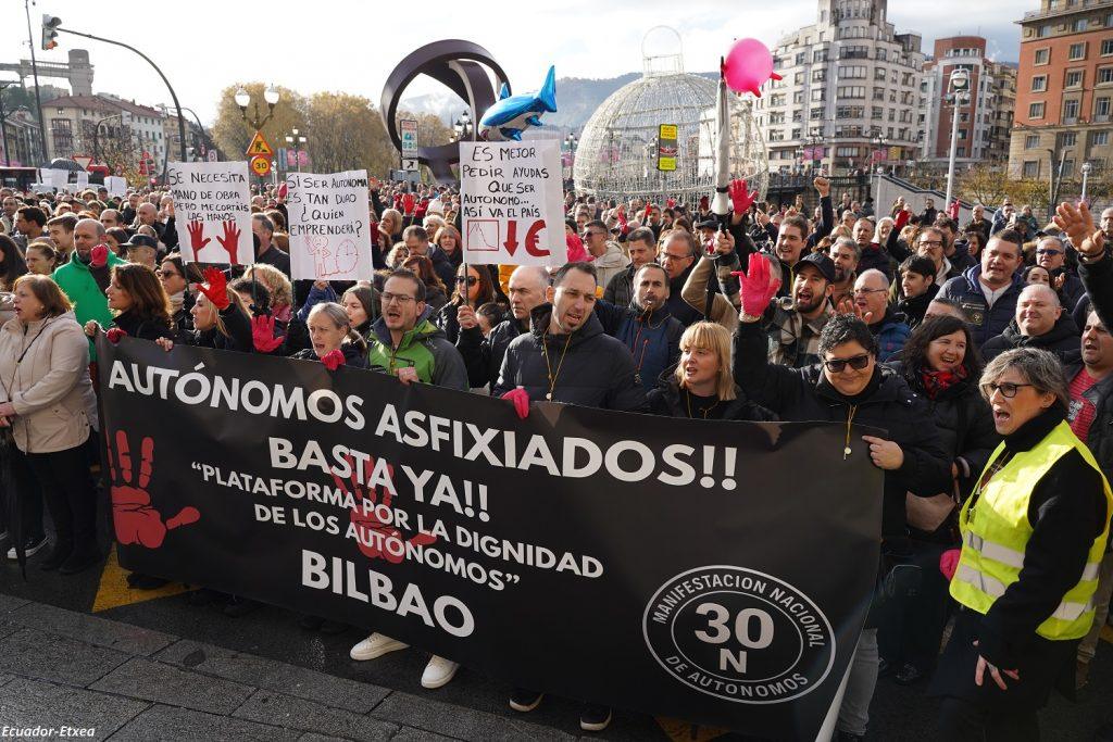 Imagen de archivo de la manifestación del pasado 30N. Foto: Ecuador Etxea