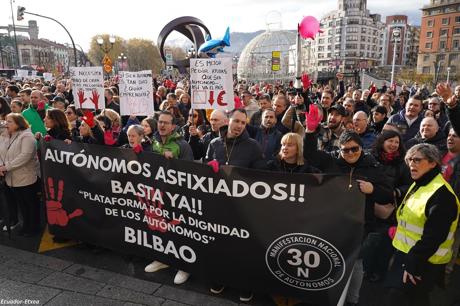 Imagen de archivo de la manifestación del pasado 30N. Foto: Ecuador Etxea