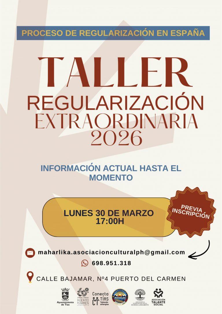 30 mar Taller regularización extraordinaria 2026