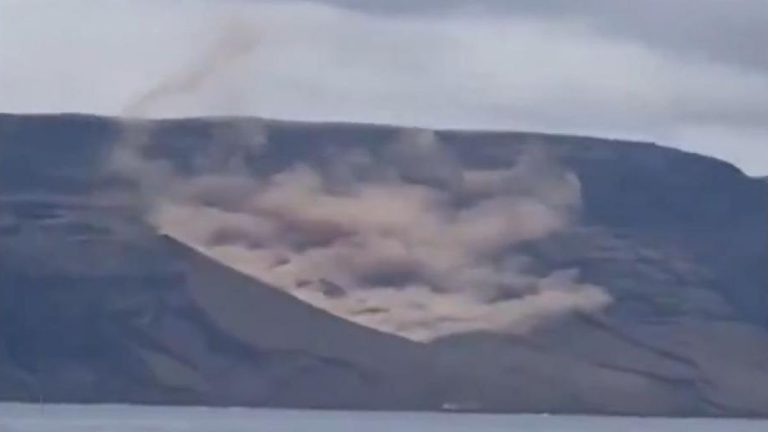Imagenes del desprendimiento del Risco de Famara