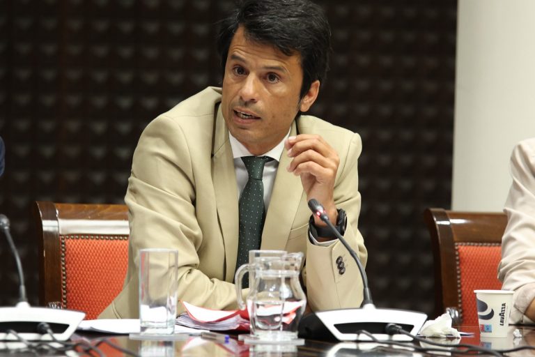 Marcos Bergaz (PSOE) durante su intervención parlamentaria de hoy
