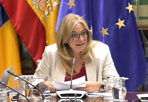 Esther Monzón en el Parlamento de Canarias