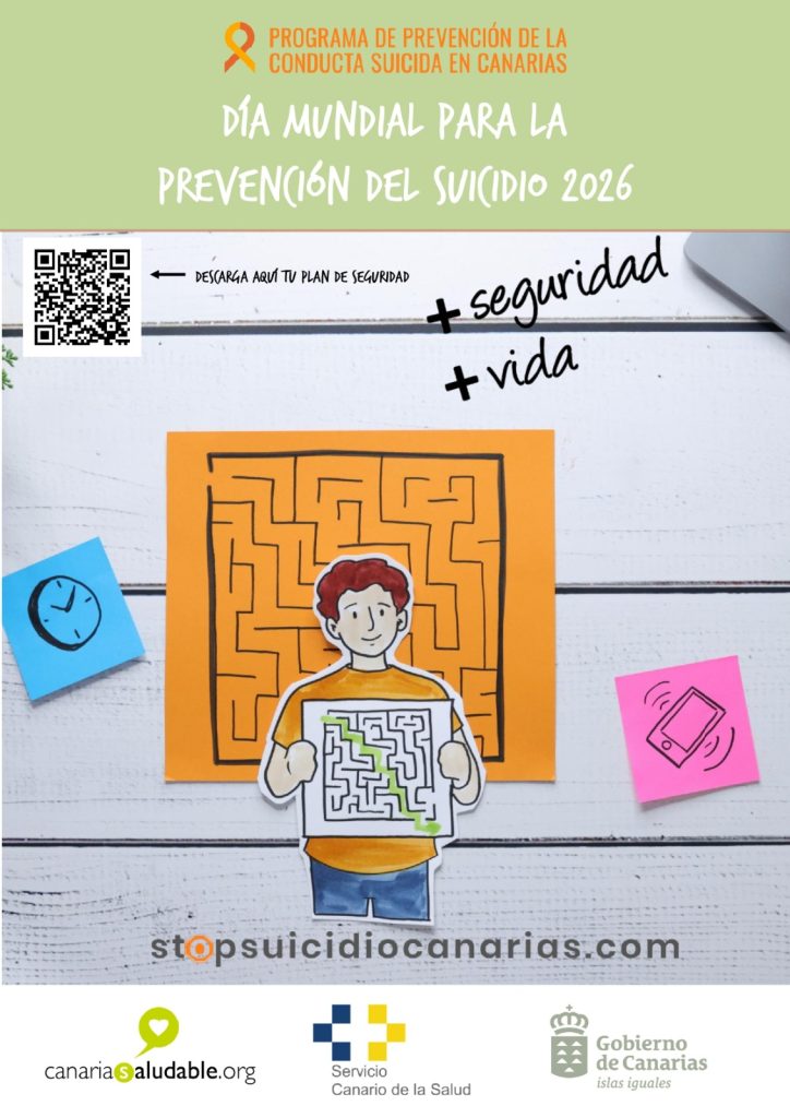 Material oficial de la campaña canaria de prevención del suicidio