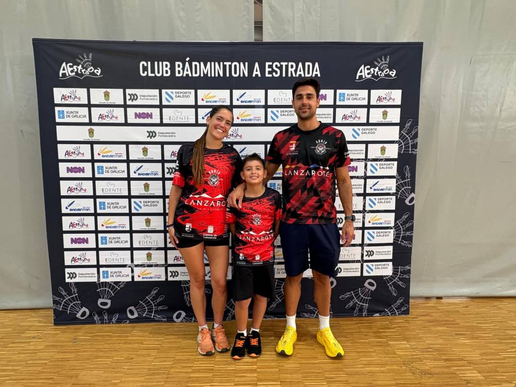 Isaac Rincón en competición con el Auria Bádminton Club