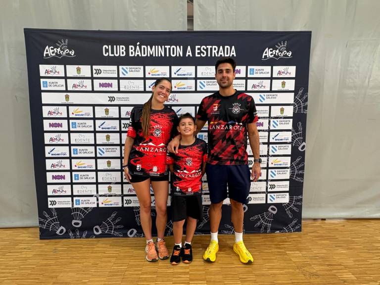 Isaac Rincón en competición con el Auria Bádminton Club