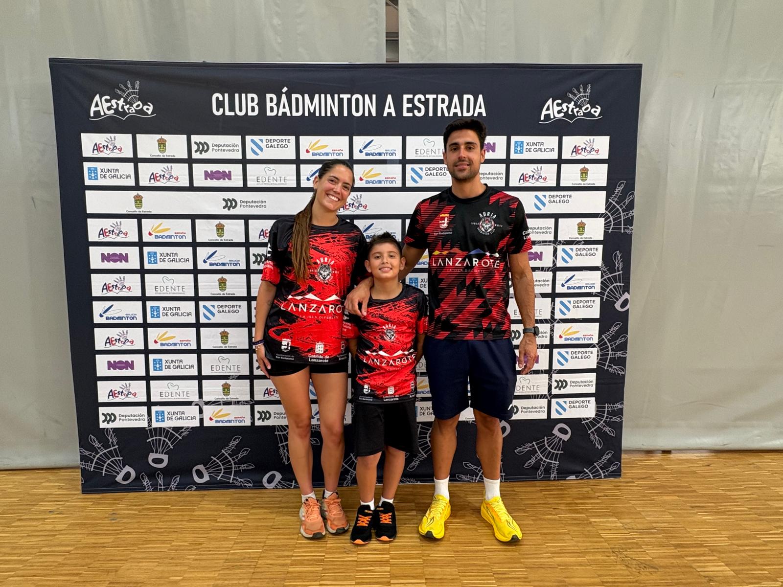 Isaac Rincón en competición con el Auria Bádminton Club