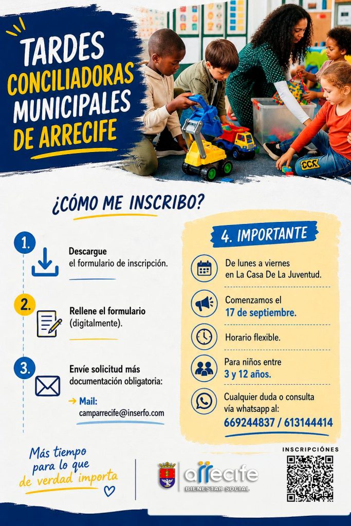 Presentación del servicio municipal Tardes Conciliadoras en Arrecife