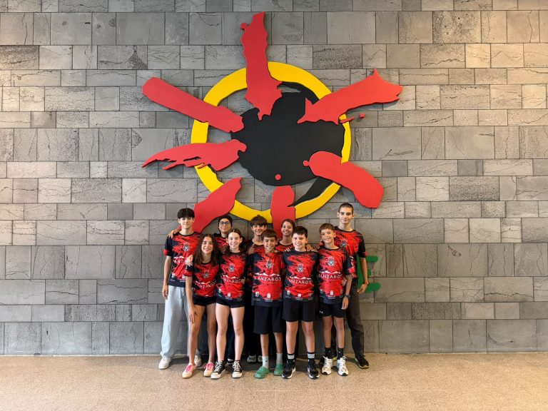 Grupo del Auria Bádminton Club participante en el Máster N5 de Estella
