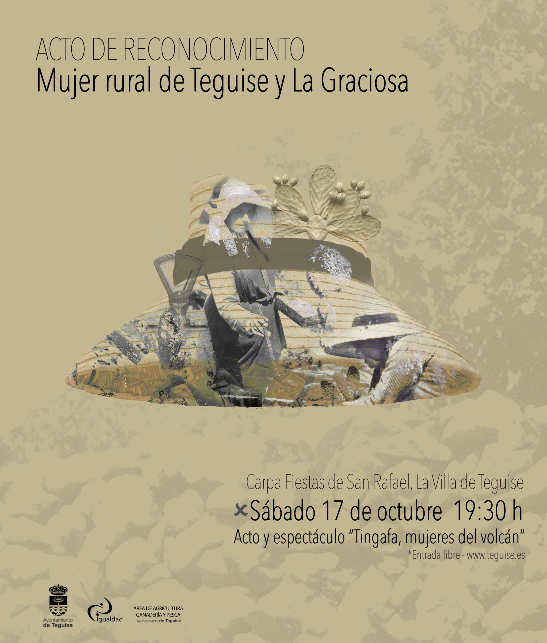 Cartel del homenaje a las Mujeres Rurales de Teguise y La Graciosa del 17 de octubre de 2026.