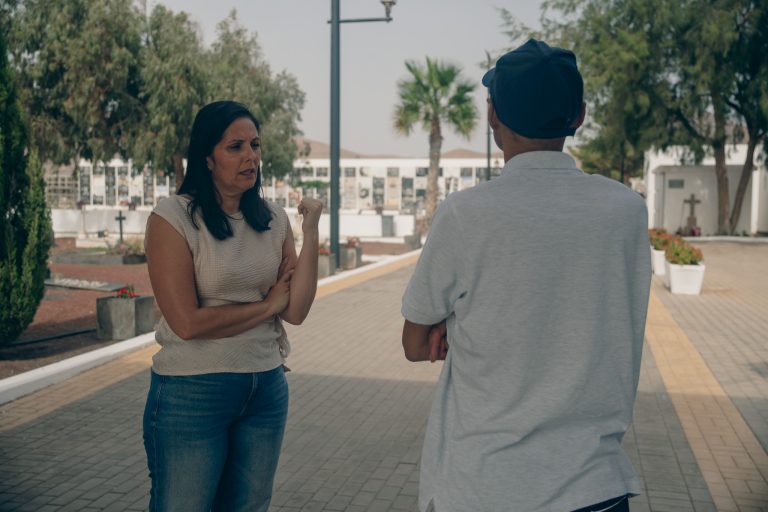 Visita municipal a los trabajos de acondicionamiento del cementerio de San Román