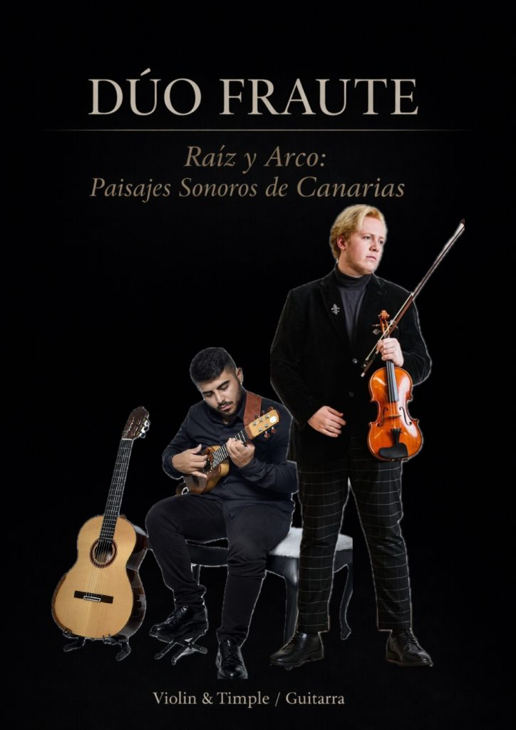 Cartel del Dúo Fraute con José Fraguas al violín y Alejandro Baute al timple