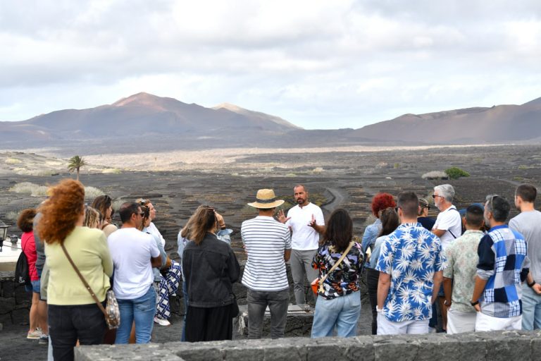 Recorrido por el paisaje de viñedos de La Geria en una imagen de archivo facilitada con la Semana Malvasía