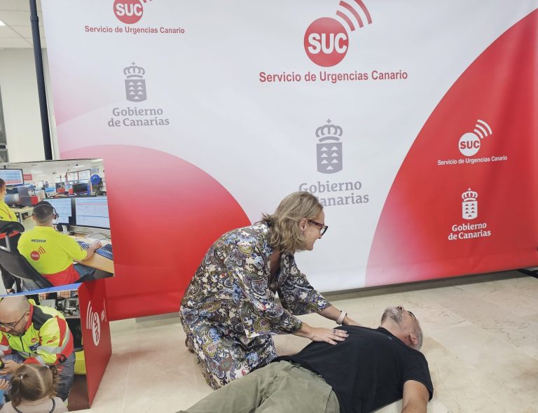 Material divulgativo facilitado por el SUC sobre la intervención ante una parada cardiaca