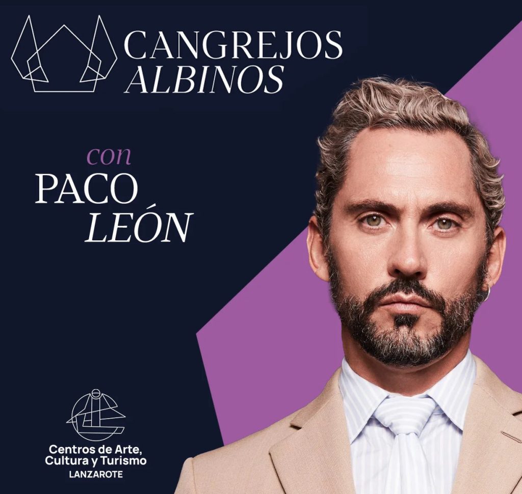 Cartel de Paco León para el encuentro Cangrejos Albinos en Jameos del Agua