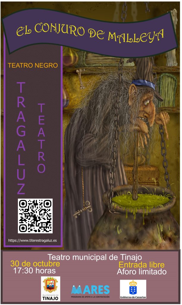 Cartel de El conjuro de Malleya, programado para el 30 de octubre en el Teatro Municipal de Tinajo