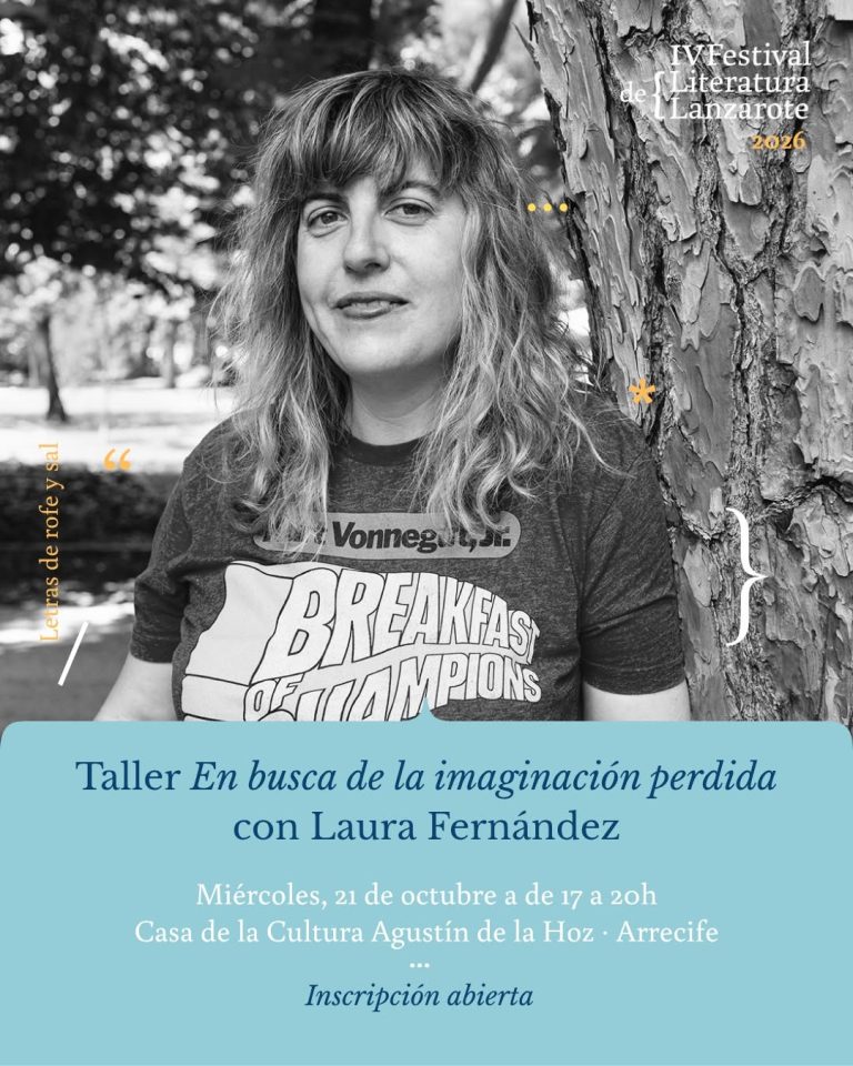 Laura Fernández, responsable del taller En busca de la imaginación perdida del Festival de Literatura de Lanzarote
